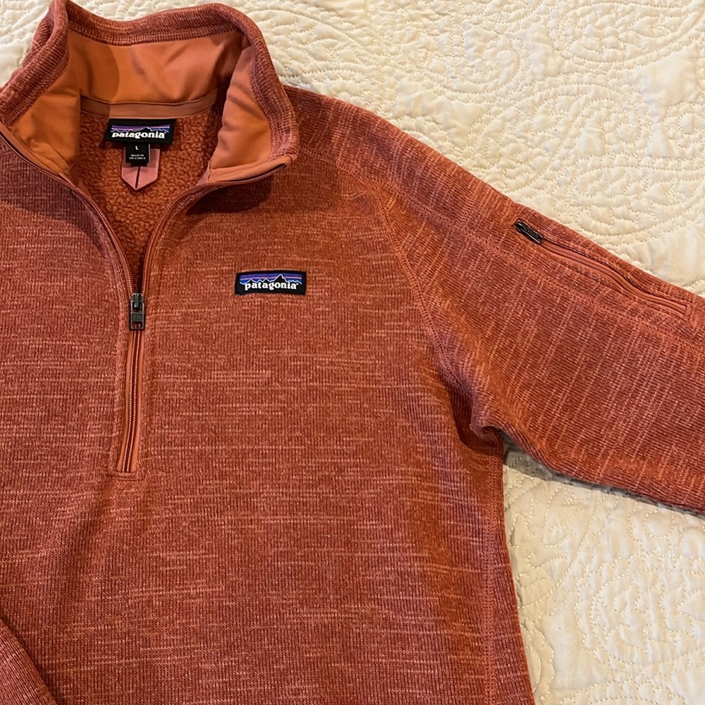 Patagonia W’s Better Sweater 1/4 Zip Performance Fleece Pullover L~Century Pink - Picture 6 of 12